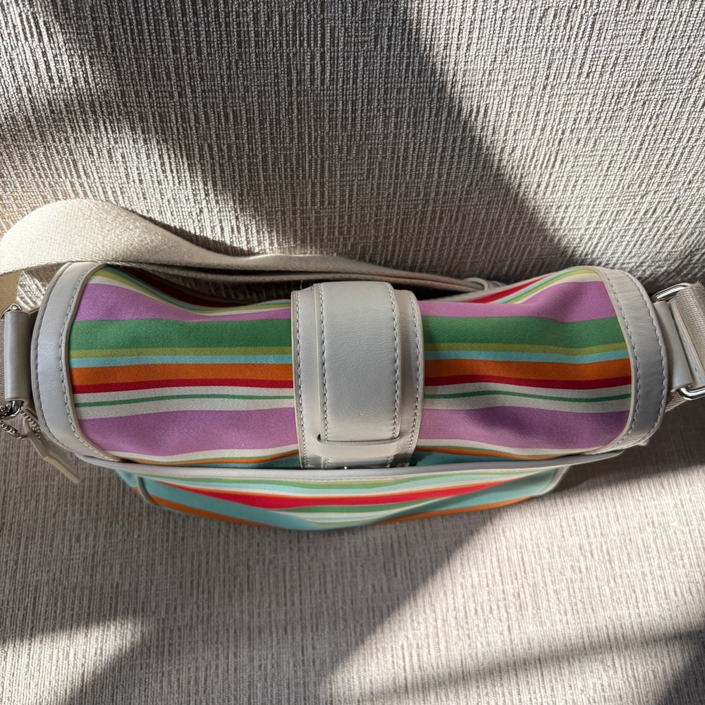 Multi Color Coach Bag with Adjustable Strap - Picture 4 of 15